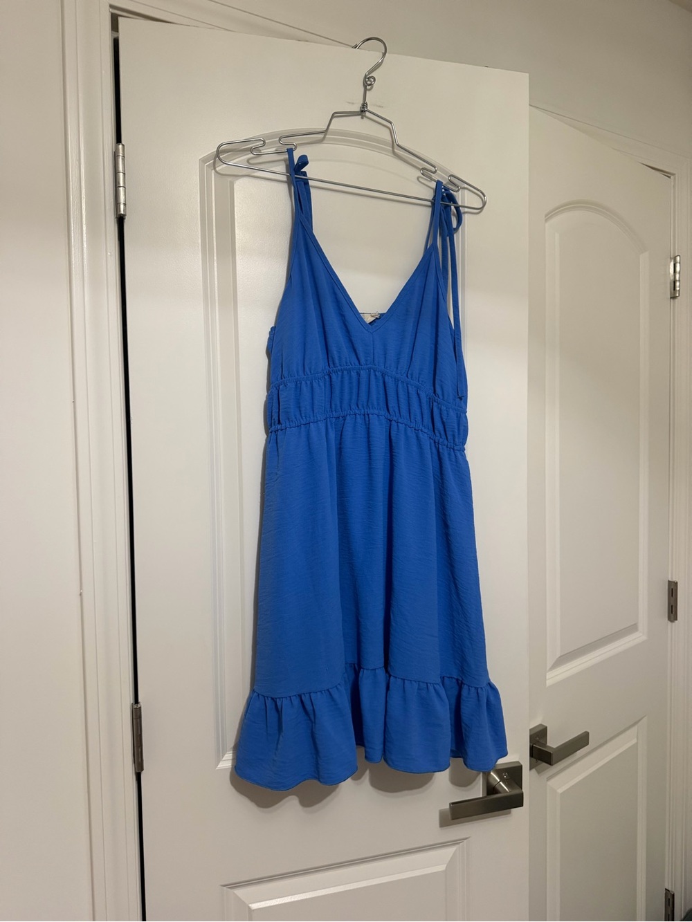 Altar'd State Royal Blue V-Neck Sundress with Tie Straps